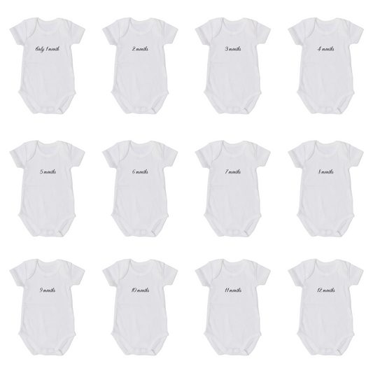 Personalised Baby Vest - Baby Milestones